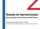 Sessão de apresentação: Oportunidades de financiamento EEA Grants